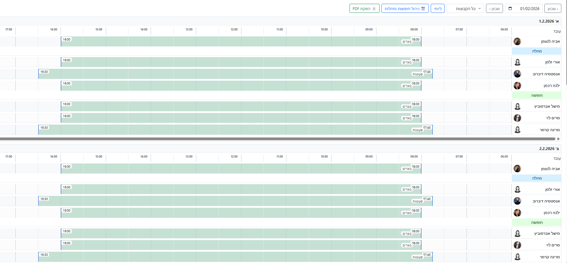 ניהול צוות AMER Kinder